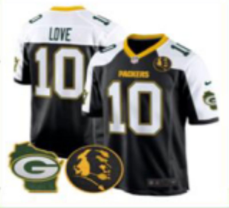 Men 2025 Green Bay Packers #10 Love black Third Generation Nike Limited NFL Jersey style 01->cleveland browns->NFL Jersey
